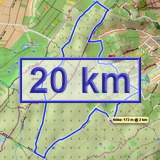 20 km - Strecke auf AllTrails